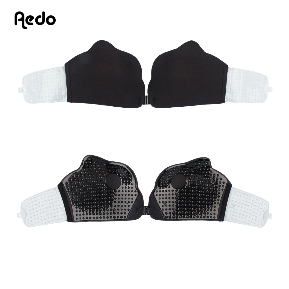 

Aedo Floral Black Sponge Self-adhesive Invisible Bra Women Sticky Breathable Reusable Front Clasp Push-up Elegant Bra 2026C