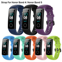 Silicone Watch Strap For Huawei Honor Band 5 4 Smart Watch Bracelet Replacement Wristband For Honor Band 5 WatchBands