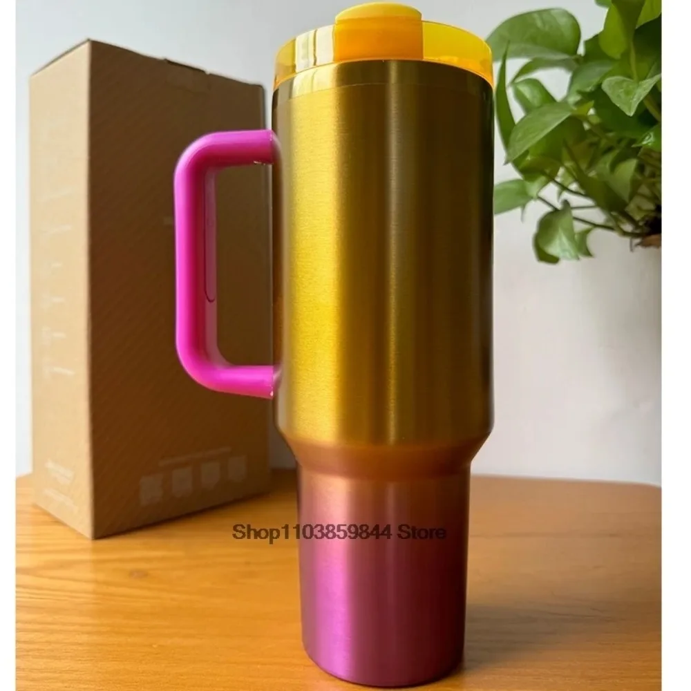 2025 Large Capacity 40Oz Stainless Steel Vacuum Flask - Insulated Tumbler Cup with Lids and Straws, Perfect for Travel