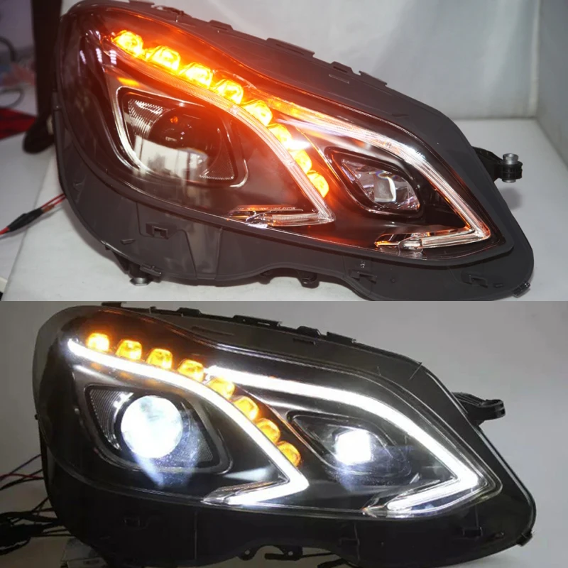 For Mercedes-Benz 2013-2015 W212 E260L E300L E400L High Beam LED Head Lights SY Fit for Original Car With Halogen Standard