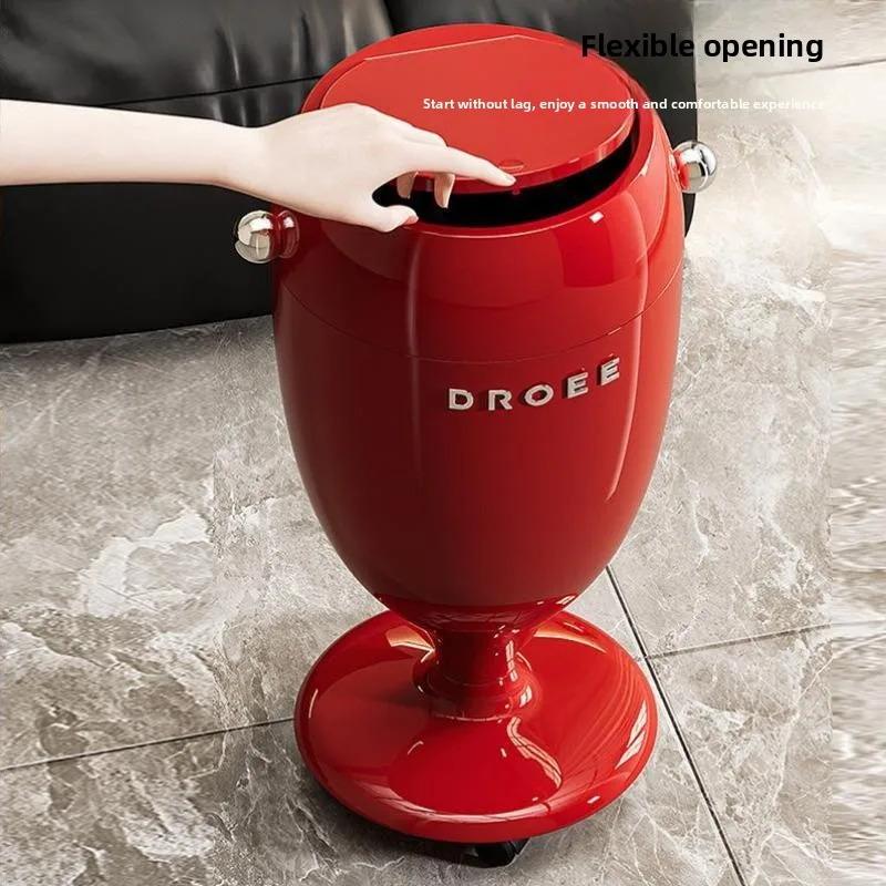 

Большое мусорное ведро для туалета с крышкой, класса люкс, для гостиной и офиса, высококачественная усовершенствованная версия, урна для ванной комнаты