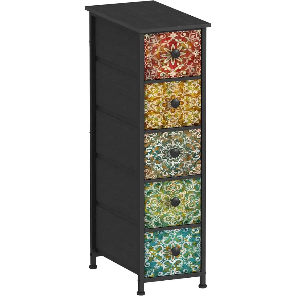 

Retro Skinny Drer with abric Ders Thin Slim Boho Mandala lower Chest o Ders Narrow Storage Tower or Small Spaces Gaps Bedroom Be
