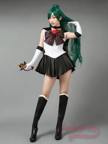 Anime Sailor Pluto Meiou Setsuna Cosplay Costume Dress Women Adult Size