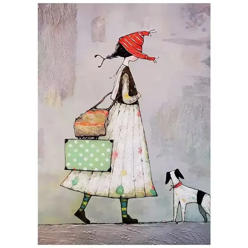 Pure hand-painted abstract figure oil painting living room entrance decorative painting Nordic style niche texture painting