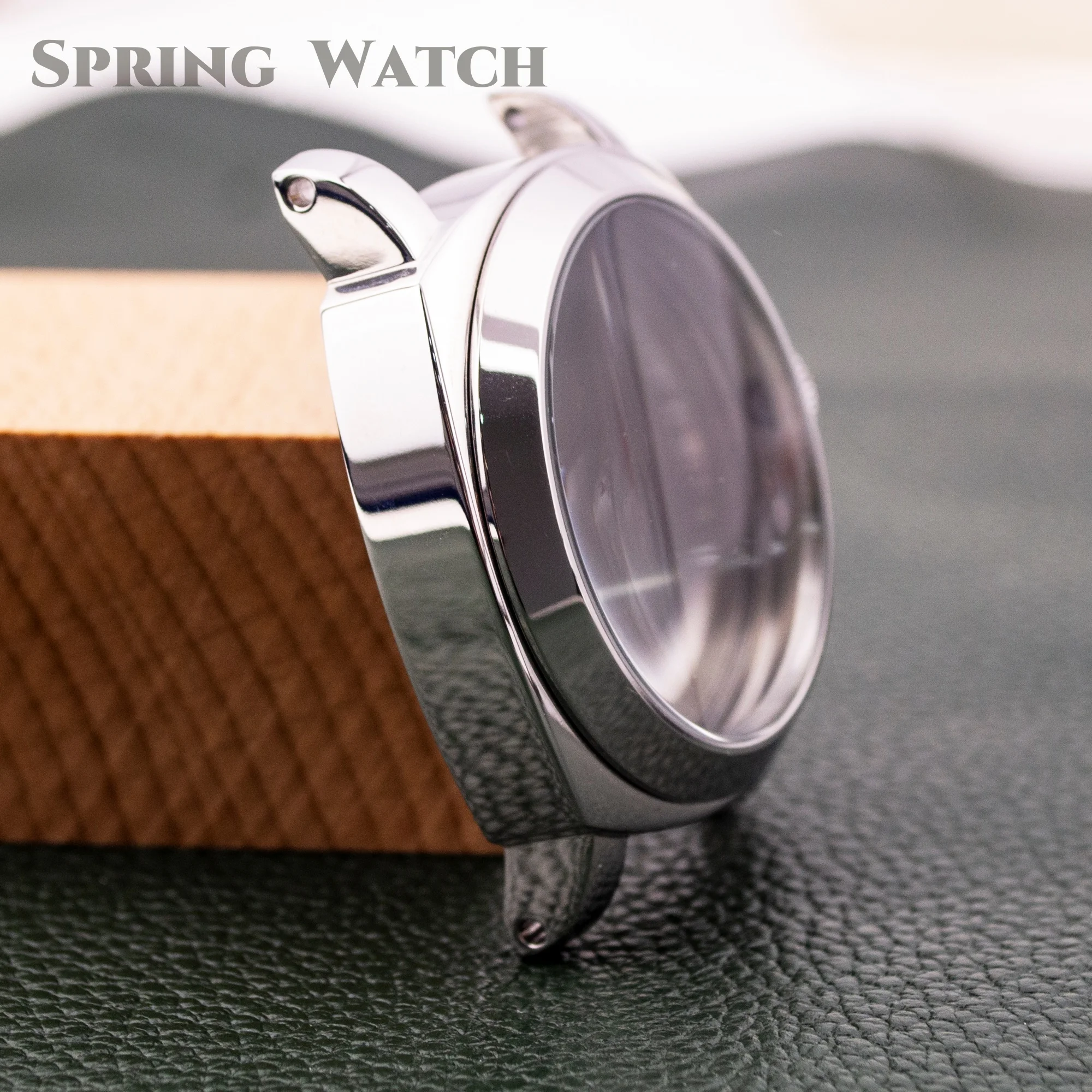 44mm Case for PAM 5218 Vintage Retro Watch Case Sapphire Glass Stainless Steel Case fit CG 6497/6498/ST3600 Movement Watch Parts