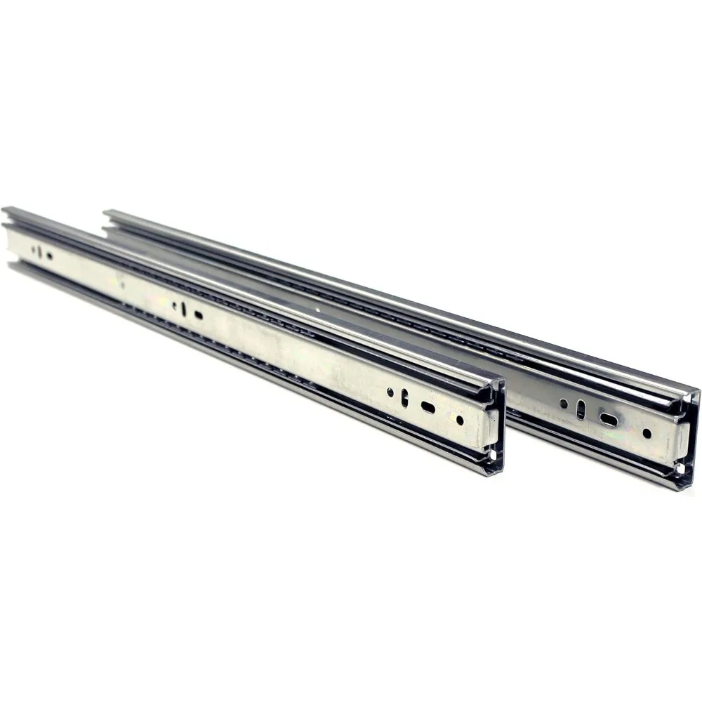 شرائح أدراج محمل كروي فولاذي شديدة التحمل مقاس 20 بوصة، وصلة كاملة، سعة تحميل 100 رطل، حامل جانبي لزول تخزين متين #2