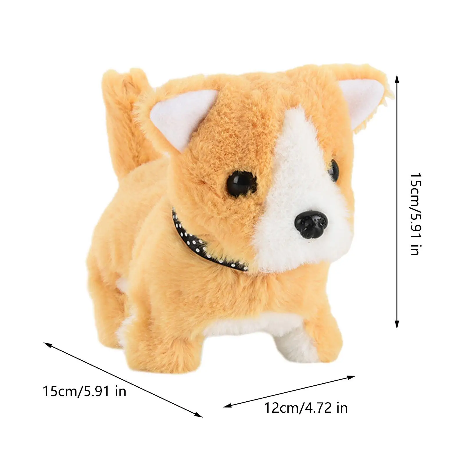 Giocattolo elettronico interattivo per cani di peluche Passeggiate contro le scure Scuotendo la coda per bambini Ragazzi Ragazze Bambini di età 3 4 5+ anni Regalo di compleanno