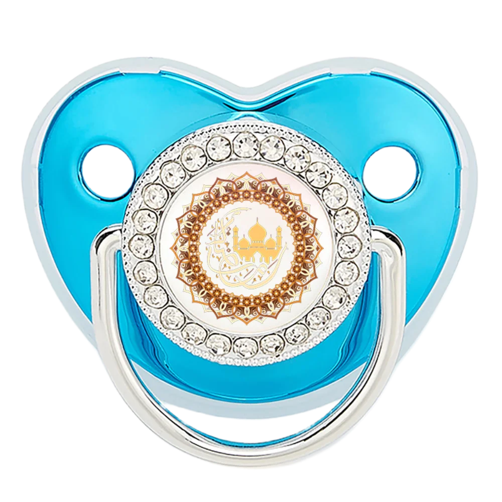 Ramadan Muslim Baby Pacifier with Dust Cover Newborn Soother Silicone Teething Chew Toy Calm Comfort Unisex