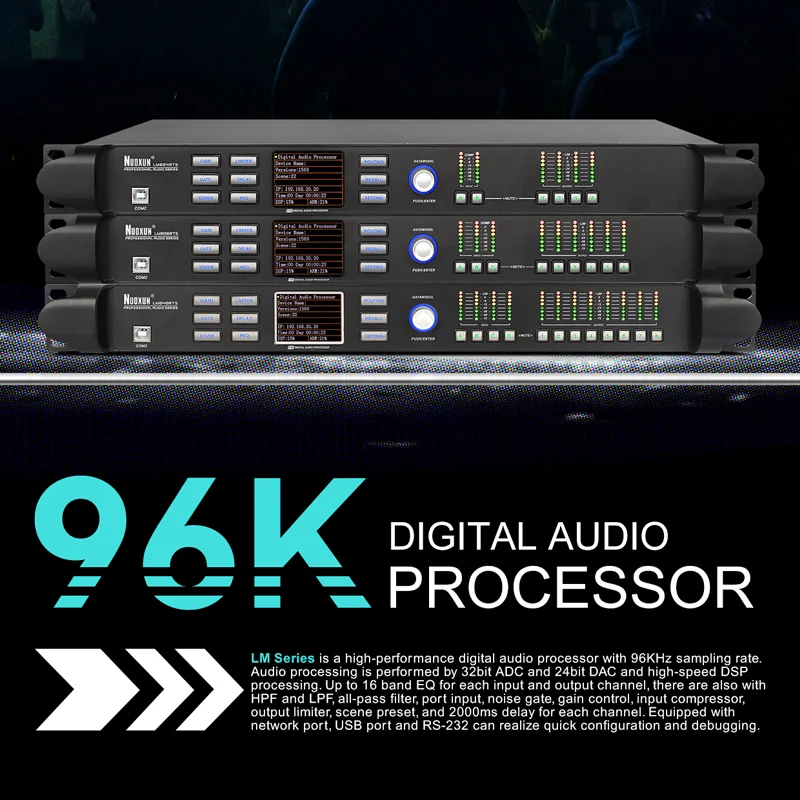 

Frequency Division Loudspeaker System Digital Audio Processor For Line Array Speaker