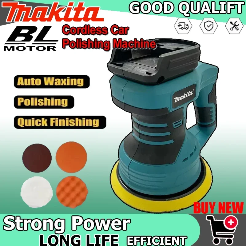 

Makita Cordless Car Polisher 8 Gears Adjustable Auto Electric Waxing Sanding Sealing Glaze For 18V Battery Tool Rechargeable