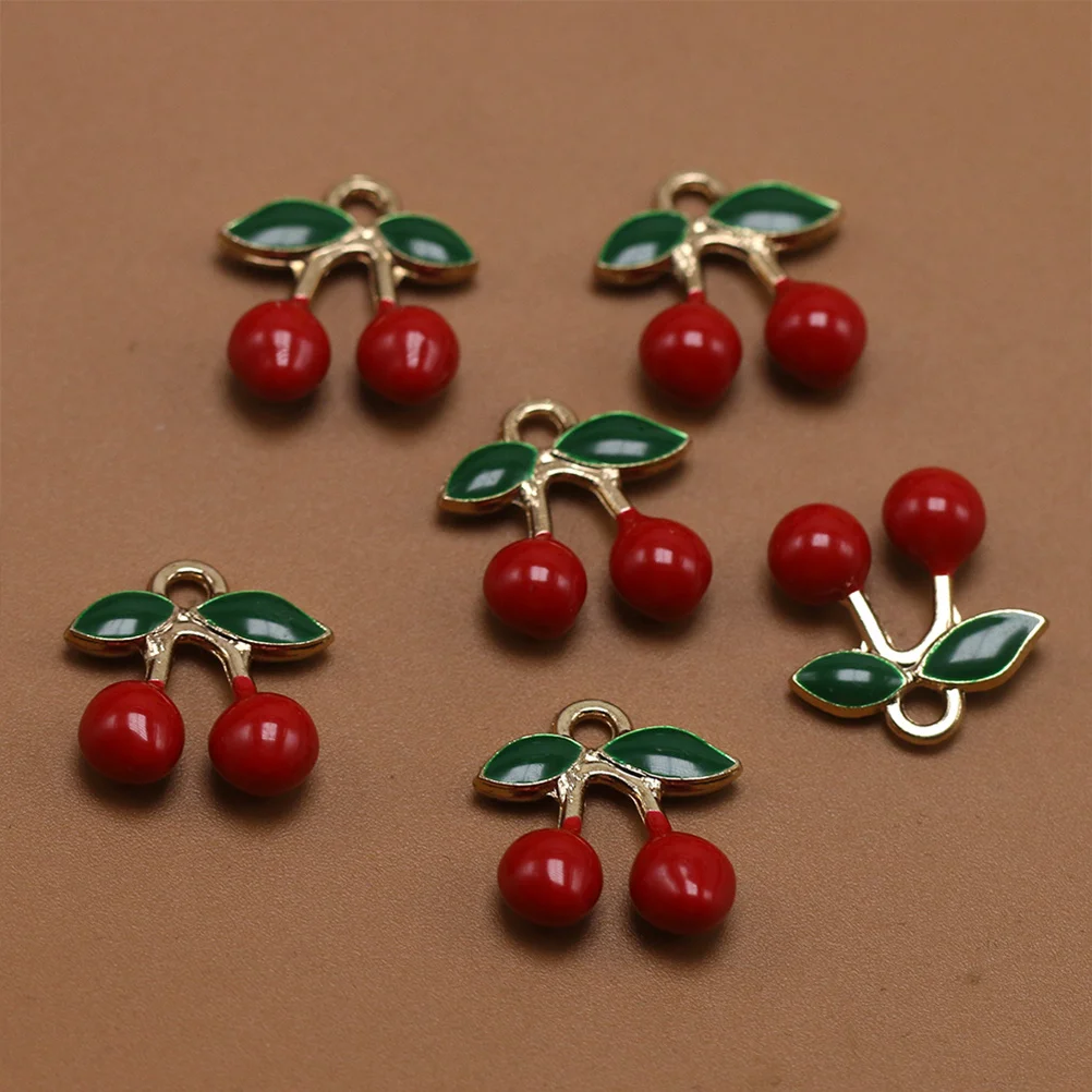 

10Pcs Alloy Cherry Pendant Charms Simple Design for DIY Necklace Bracelet Earrings Jewelry Making Accessories DIY Pendant Charms