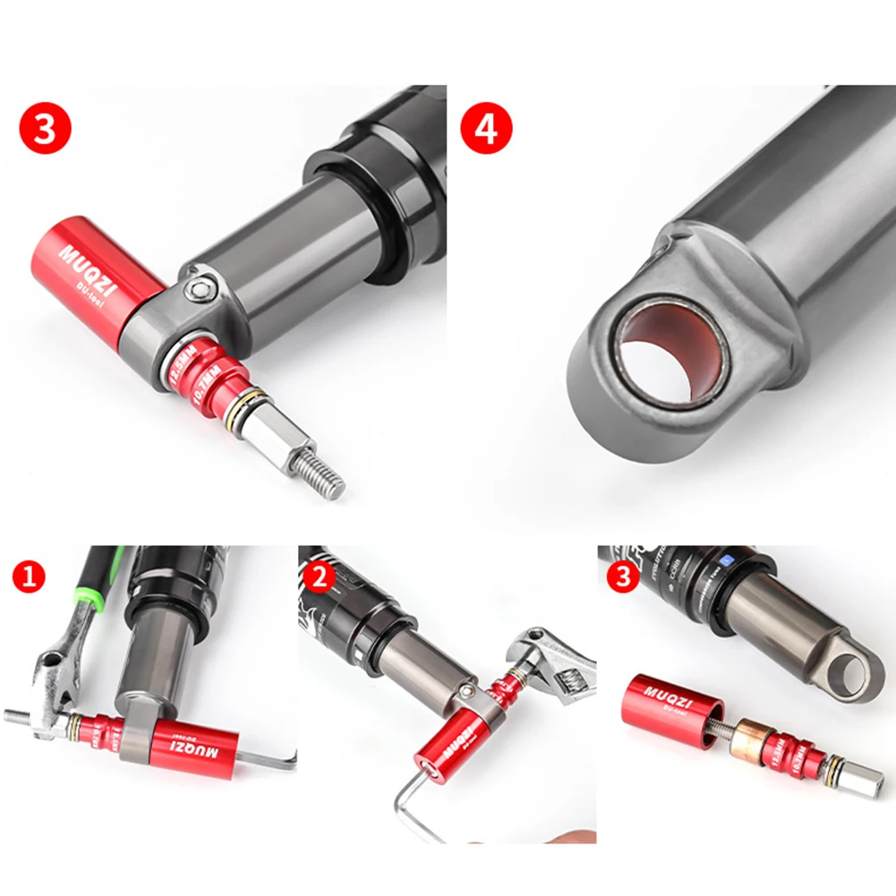 Efficient DU Bushing Tool for Bike Bicycle Rear Shocks Works with For Fox and For Rockshox 10 7mm/12 5mm Weighs 51g