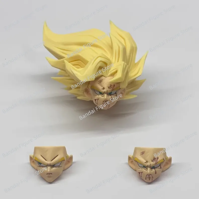 Rzeźba głowy Son Gokua z Dragon Ball, Super Saiyan, normalny, uszkodzony w walce, dla Goku 3.0, model głowy z wypełnieniem powietrznym, figurka KO, zabawka.