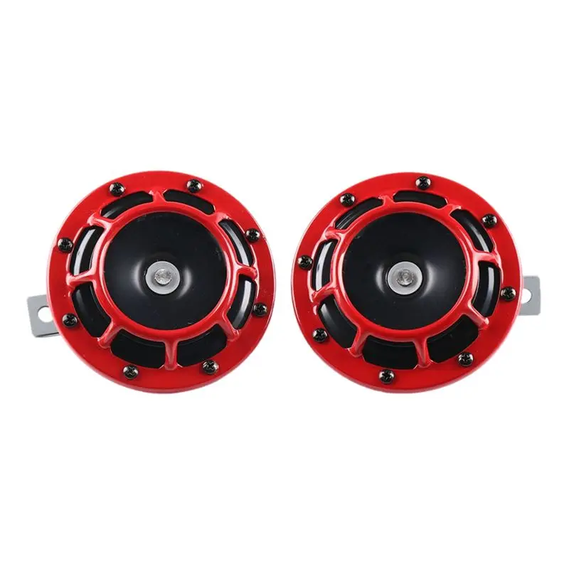 

M46K-Universal Car Motorcycle Horn 12V Car Modified Horn High Pitch Red Basin Electric Horn Snail