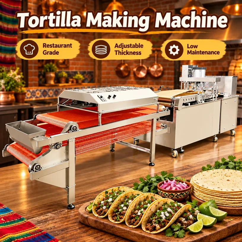 FL Tortilla Making Machine Customizable Flatbread Shaping Line for Commercial Bakery Factory Custom