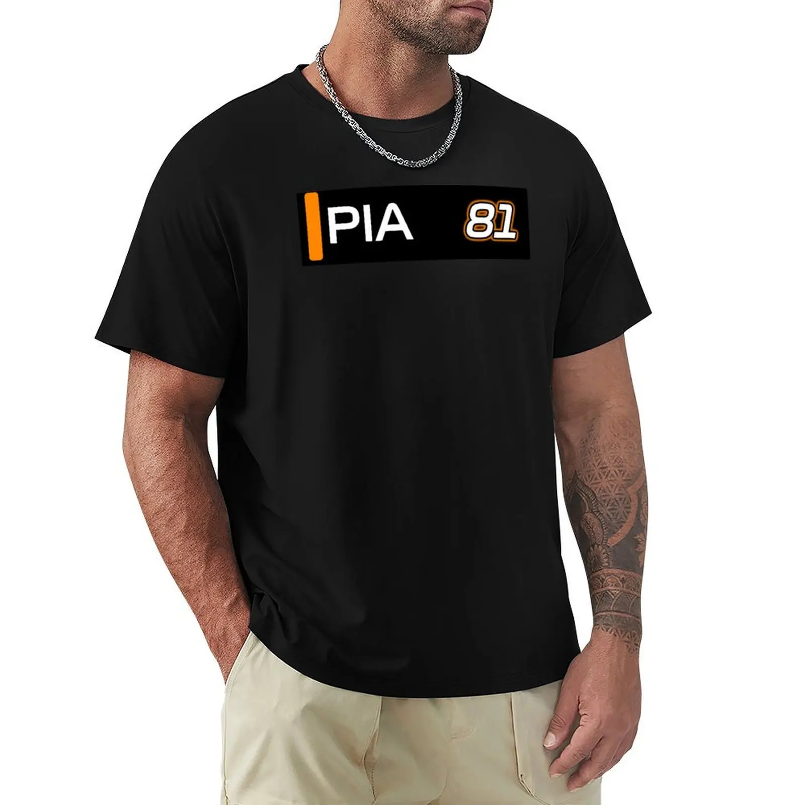 

F1 2024 Oscar Piastri Number 81 TV T-Shirt valentines boutique clothes anime vintage slim fit t shirts for men