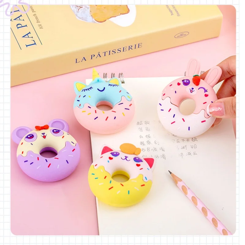 1 piece/lot roztomilá velký roztomilá doughnut mazací guma kreativní skica malířství mazací guma škola zásoby vánoce dar kawaii mazací guma velkoobchod