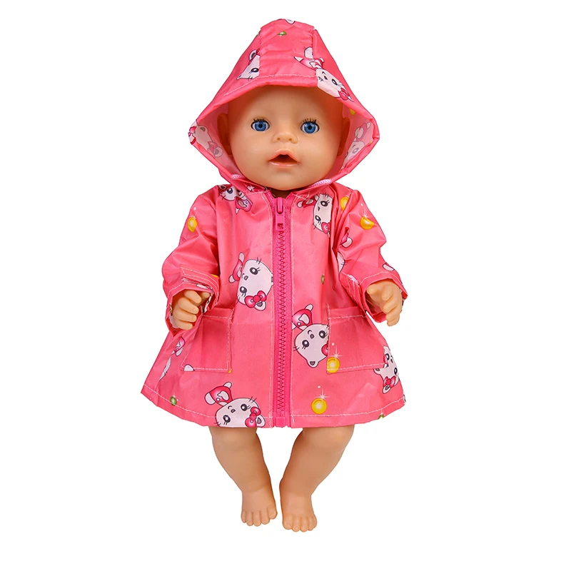 17 Inch Baby Doll Clothes Raincoat Humanoid Doll Accessories Costume Girl Play Toy Waterproof Clothing Wear Kids Festiival Gift