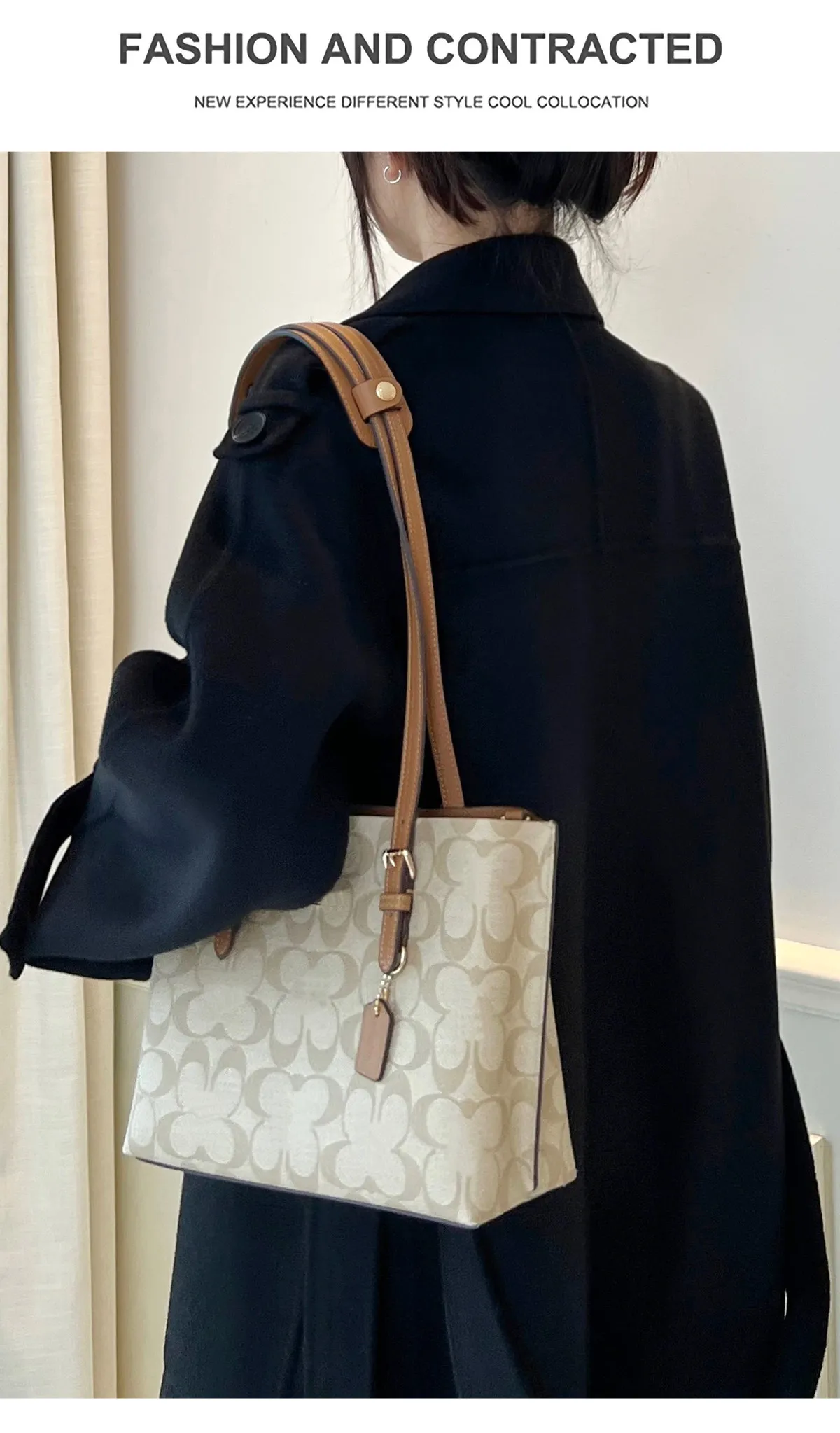 Adjustable Bag Strap For Coach Mollie25 Tote Bag Leather Shoulder Strap Durable Bag Belt Underarm Bag Replacement Accessories