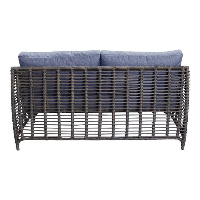 Modern Best Sale Garden Wicker Conversation Couch Loveseat Furniture Outdoor Patio Rattan Aluminum Sofa Set