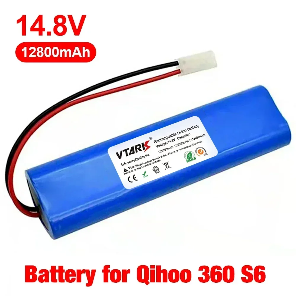 2024 New 14.4V 12800mAh 9800mAh 6800mAh Original Battery Pack Used for The Qihoo 360 S6 Robot Vacuum Cleaner of Components