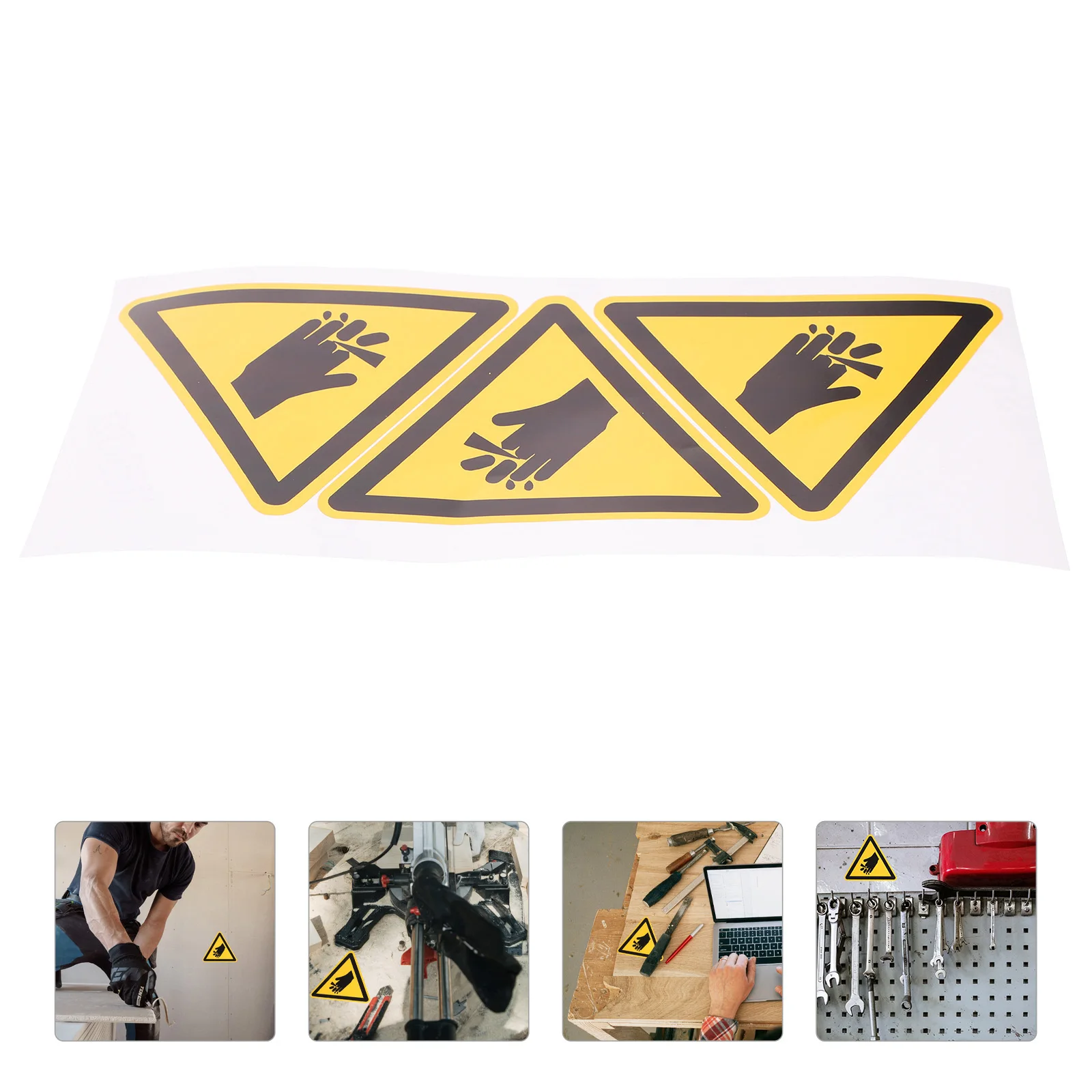 3 Pcs Anti-cutting Sticker Self Adhesive Warning Sign Safety Stickers for Adults Signs Aldult Caution