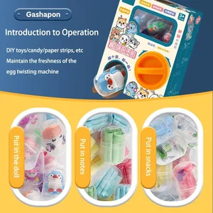 شعبية أطفال لعب آلات Gashapon مع 6 قطع كبسولة ألعاب عشوائية بيض تويست آلة من الورق المقوى مربع مفاجأة مربع أفضل 6 مبيعات لعربات البيض - رقم 4