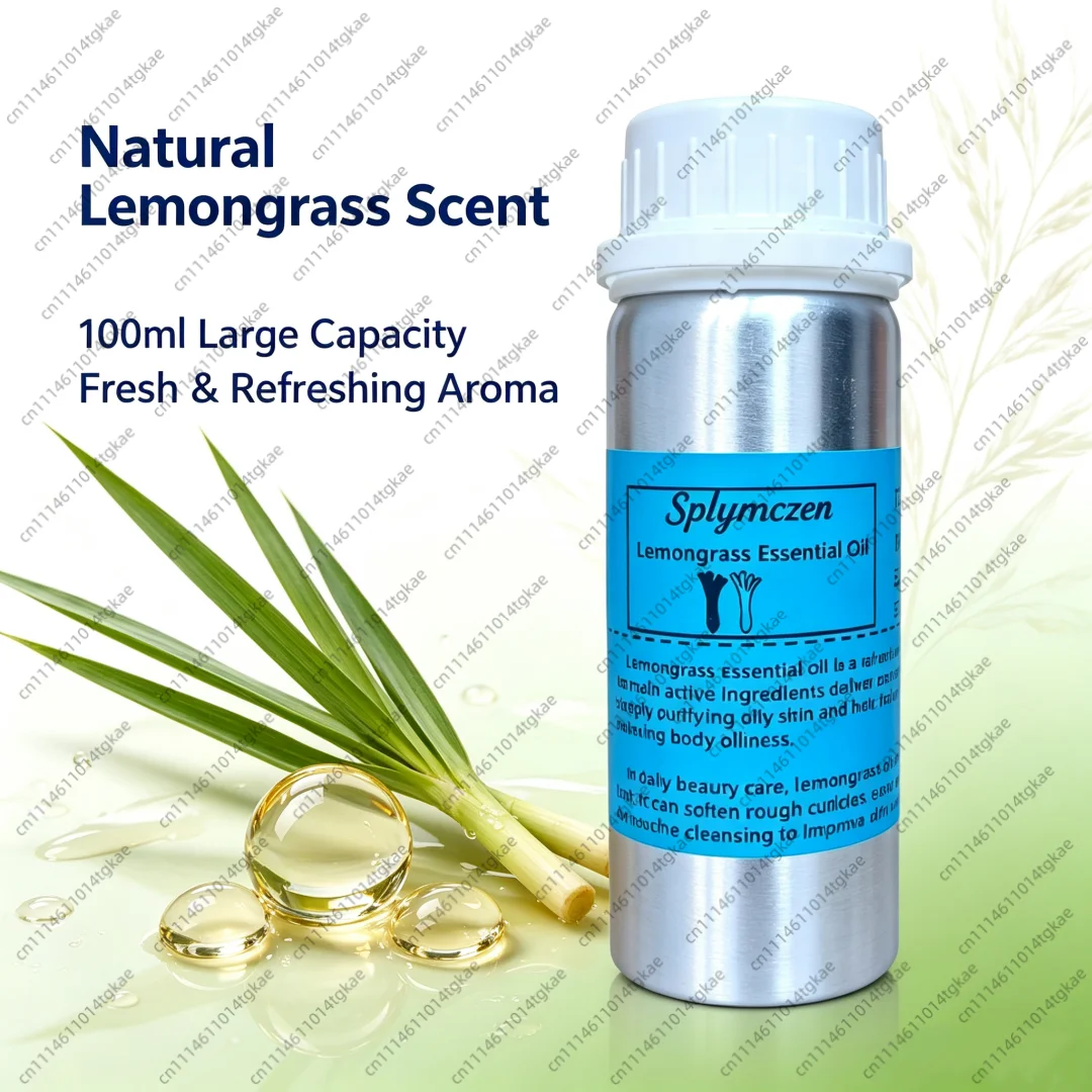 Natural Lemongrass Fragrance Essential Oil Multi-use Scent Oil for Reed Diffuser DIY Candle Soap Hotel Home Aroma Diffusing
