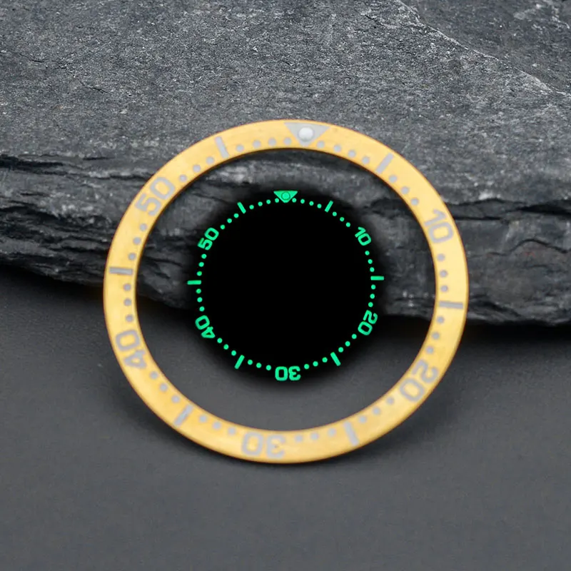 38mm Steel Bezel Insert C3 Green Luminous Watch Parts Fit Seiko SKX007 009 SRPD  Abalone Tuna Watch Case NH35 NH36 7S26 4r36 Mov