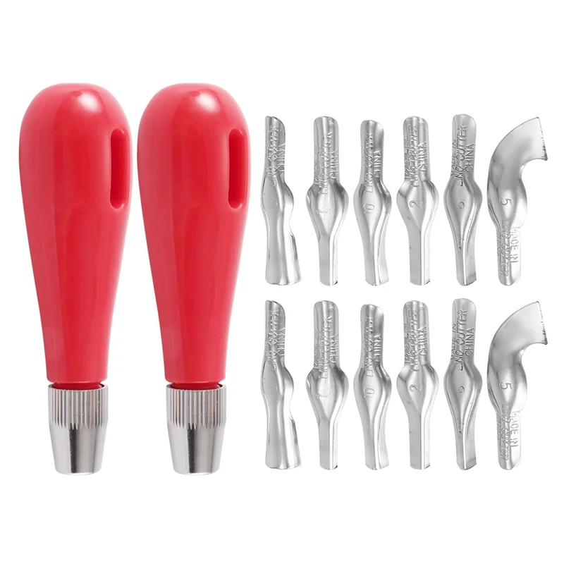 

AT19-Linoleum Cutter Set, 16 Sets Craft Lino Cutters With 48 Assorted Blades For Lino Cutting And Crafting, Carvings