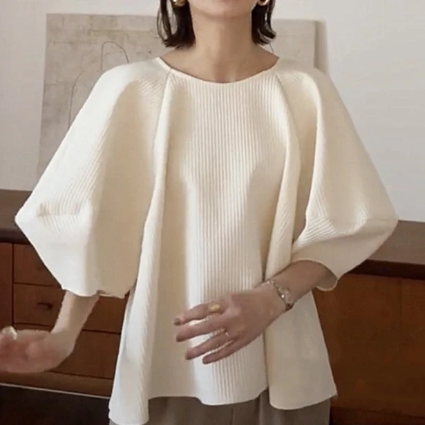 

Gagarich 2025 Spring Summer New Loose Look Slimming Top Round Neck Short Sleeve T-shirt Women