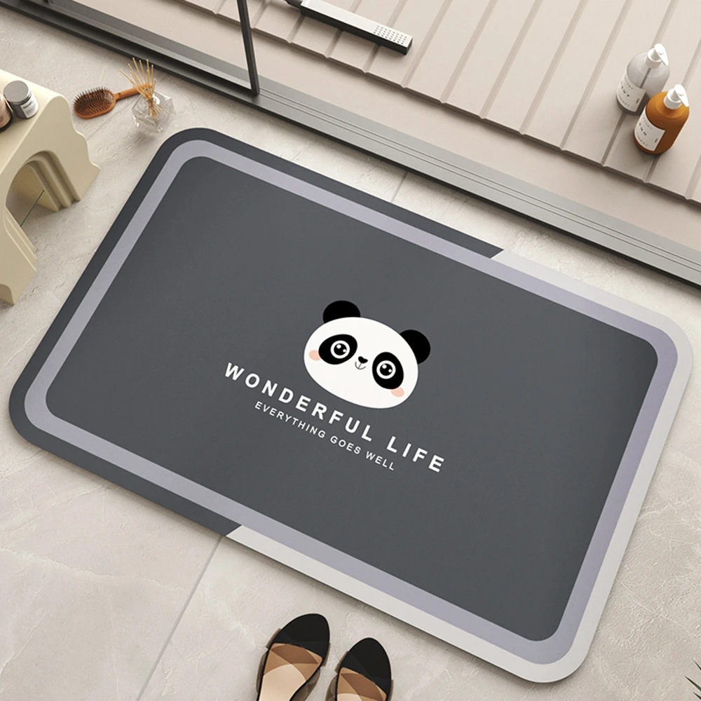 

VIKAMA Водопоглощающий противоскользящий мультяшный коврик для входа в ванную и кухня, ковер для умывальника в ванной комнате, украшение для дома