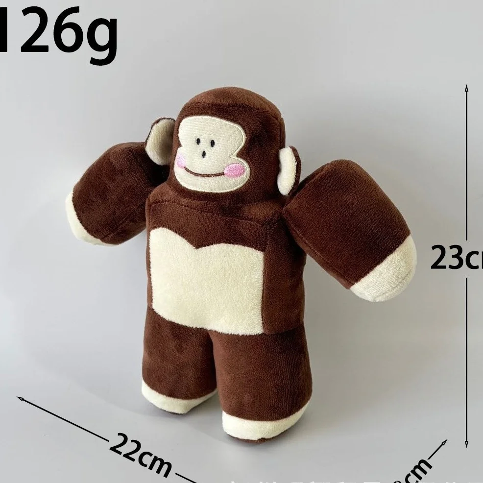 Pluszowa zabawka w kształcie bloku, miękka, kwadratowa, w kształcie małpy gorilla, dla dzieci, nastolatków, kolekcjonerów, do domu, na stół, do biura, na Halloween, przytulny prezent.