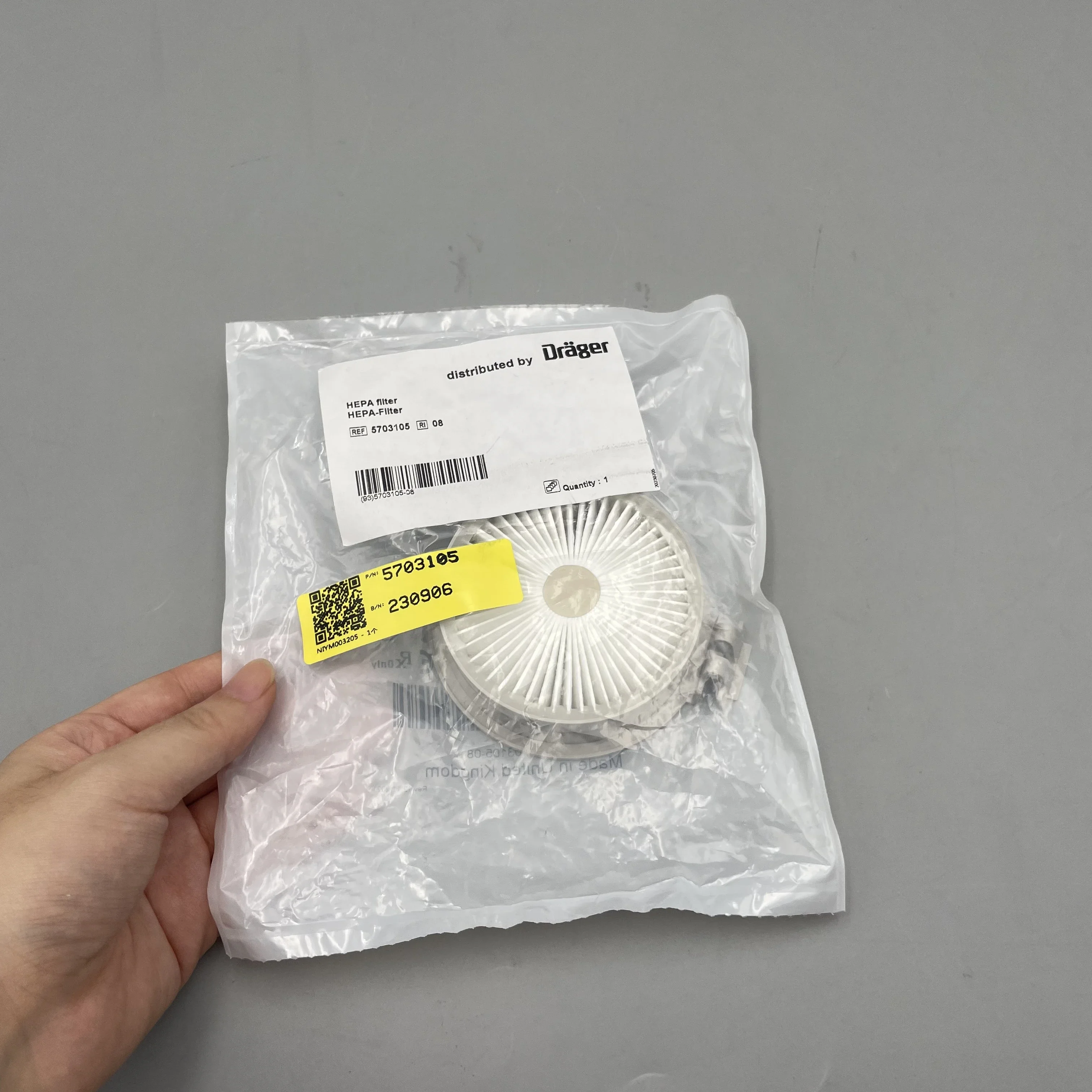 ใหม่และเป็นต้นฉบับ 5703105   ตัวกรอง Drager HEPA