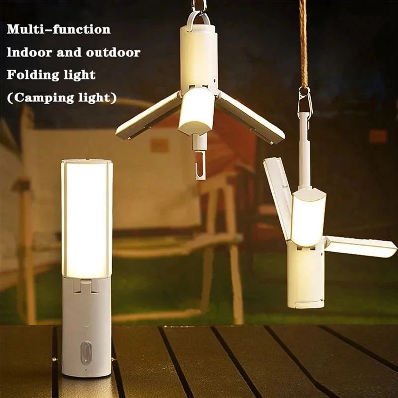 NALFI-Folding التخييم في الهواء الطلق المحمولة قابلة للشحن للطي التخييم في الهواء الطلق المحمولة مصباح الطوارئ التخييم خيمة معلقة معلقة