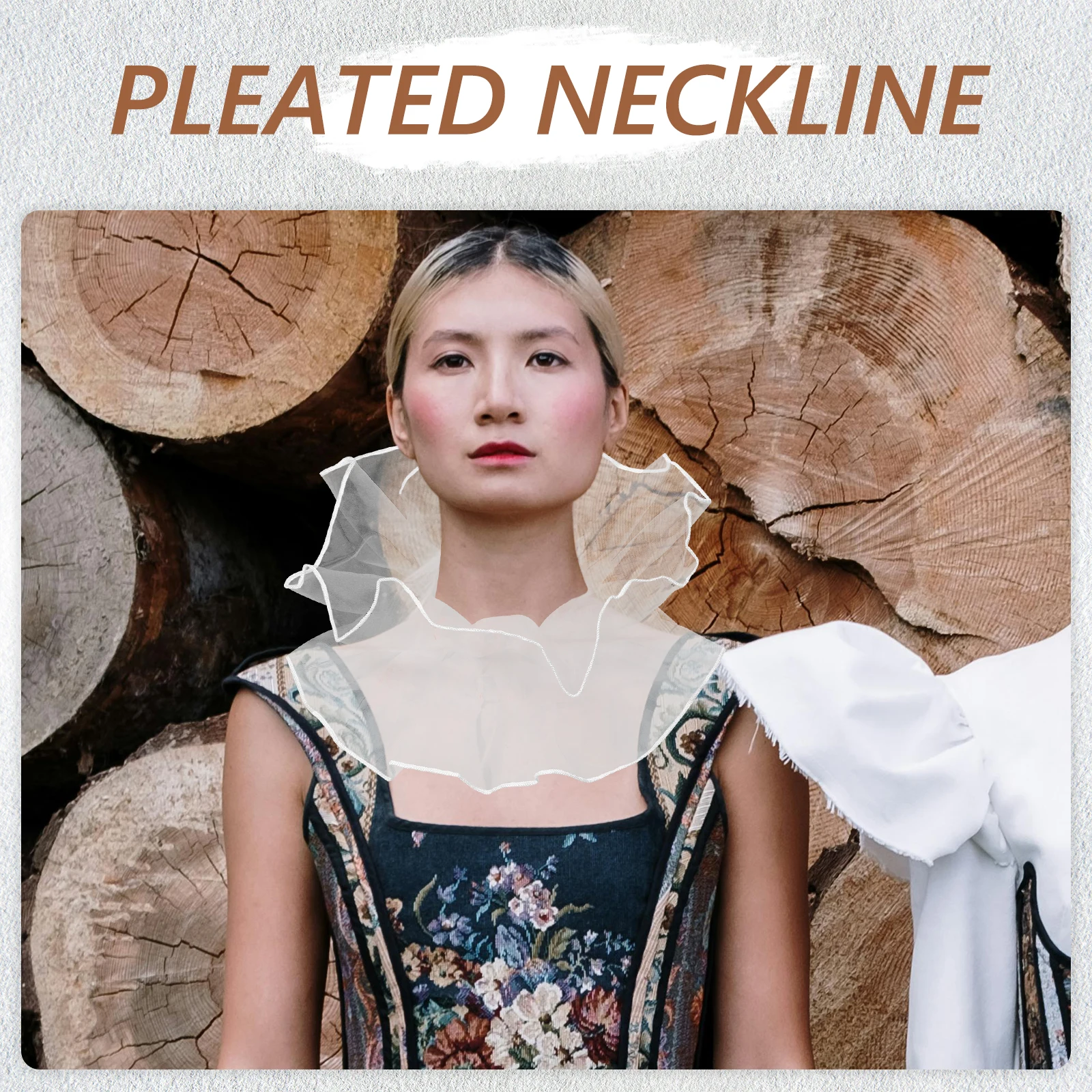 

Scarf Fake Collar Detachable Costume Lace Neck Circumference Half Shirt Polyester Dickey Miss