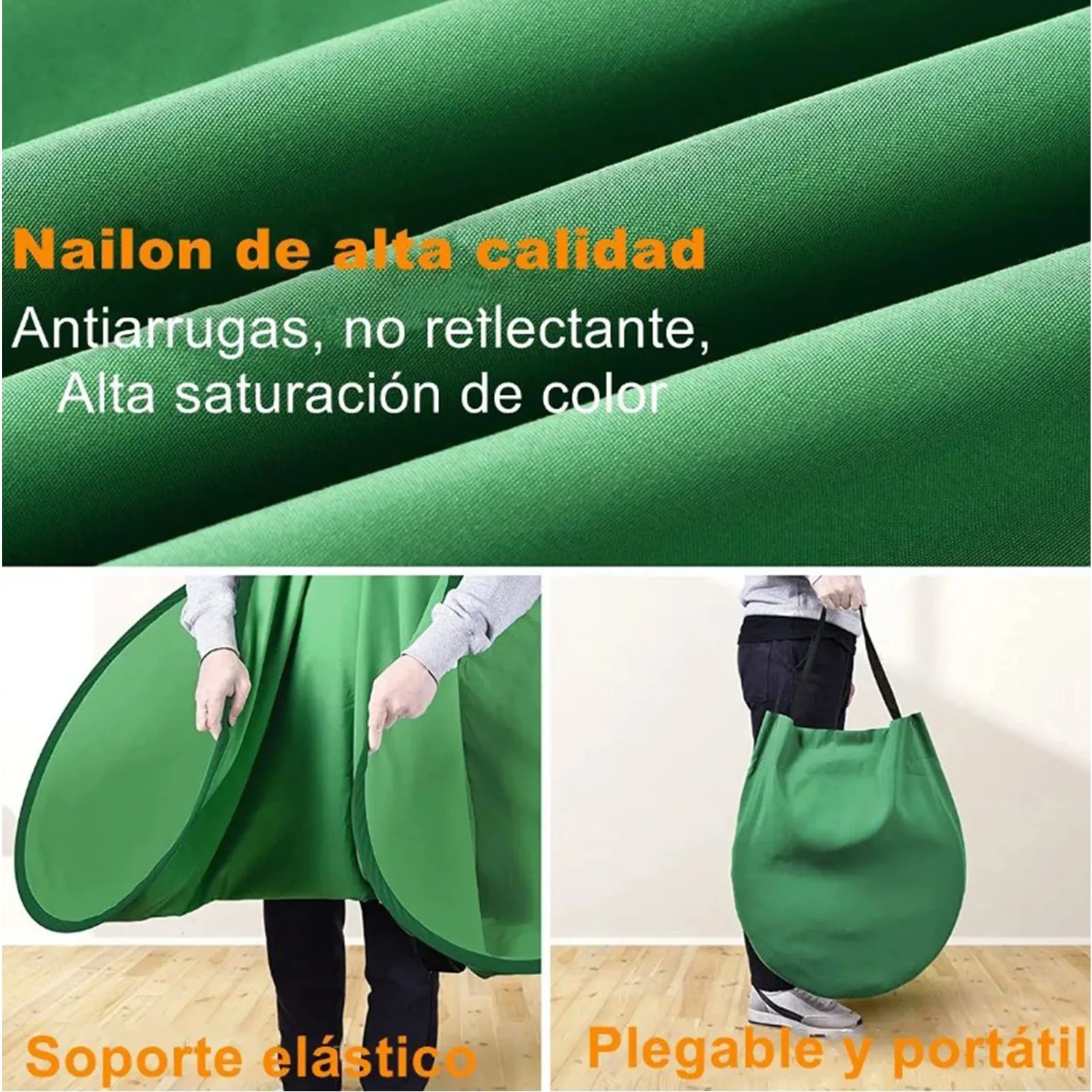 Sfondo per schermo verde Tessuto monostrato che assorbe la luce Sfondo portatile per sedia con schermo verde pieghevole per trasmissione in diretta