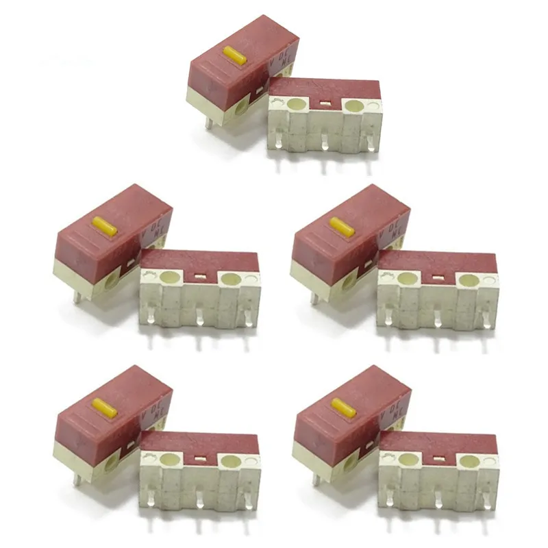 2/10 ピース/ロット Huano マウスマイクロスイッチイエロードットマイクスボタン 3000 万クリックマウスメンテナンスマウスマイクロスイッチ