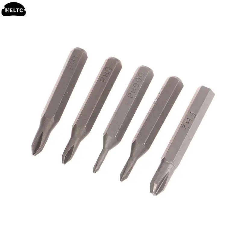 5Pcs H4×28mm Cross Screwdriver Bits Steel PH0000 PH000 PH00 PH0 PH1 PH2 4mm Hex Shank Professional Screwdrivers Set Tools