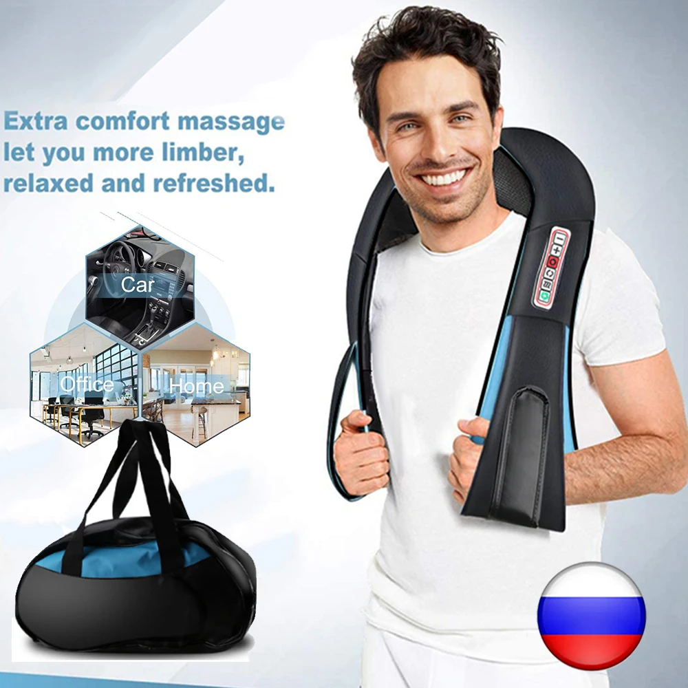 Elétrica Shiatsu Massagem Xaile, carro Home Cuidados de Saúde, Coluna Cervical Amassar, Relaxamento Relaxamento, Novo