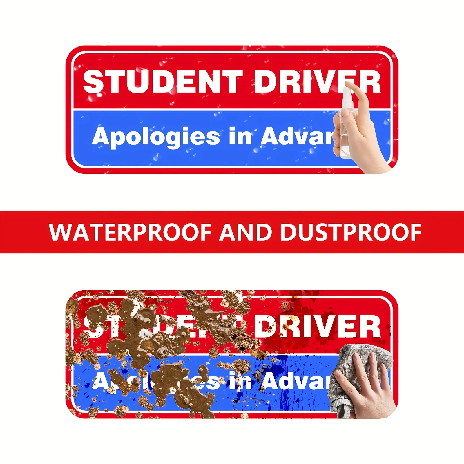 学生ドライバー用車用マグネット、学生ドライバーはお待ちください、磁気反射性の初心者ドライバー用バンパーステッカー