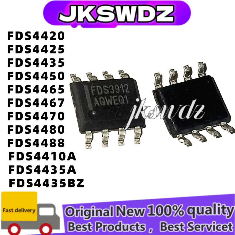 

10PCS 100% NEW FDS6675BZ FDS6680A FDS6681Z FDS6676AS FDS6679AZ FDS6690A FDS6682 FDS6690AS SOP-8