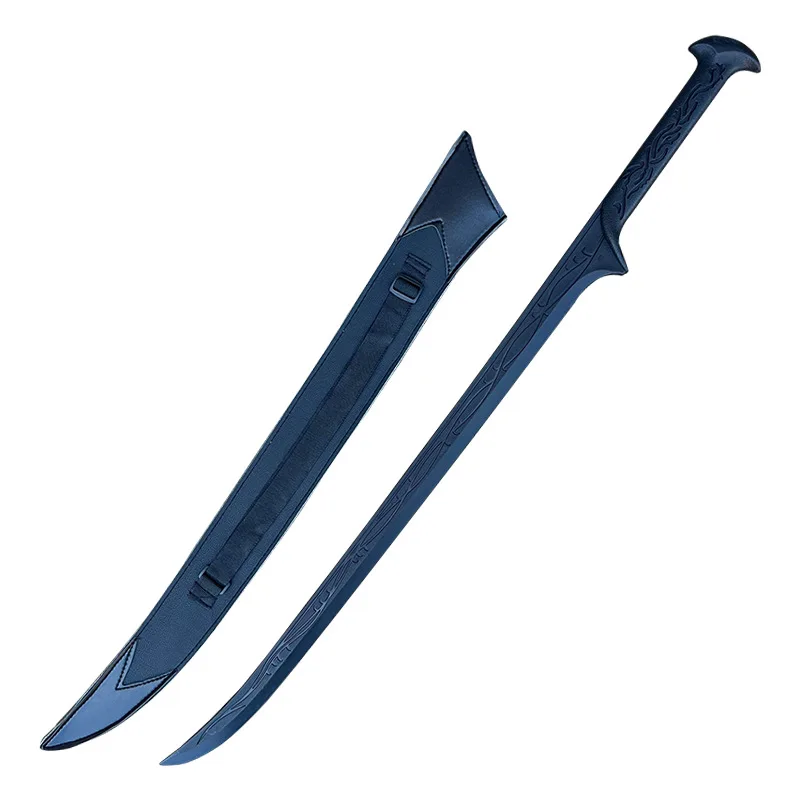 Espada del rey elfo noctilucente de 94cm/37 pulgadas con Funda de cuero, periféricos de juego de Cosplay, modelo de plástico, adornos, juguete para regalo luminoso