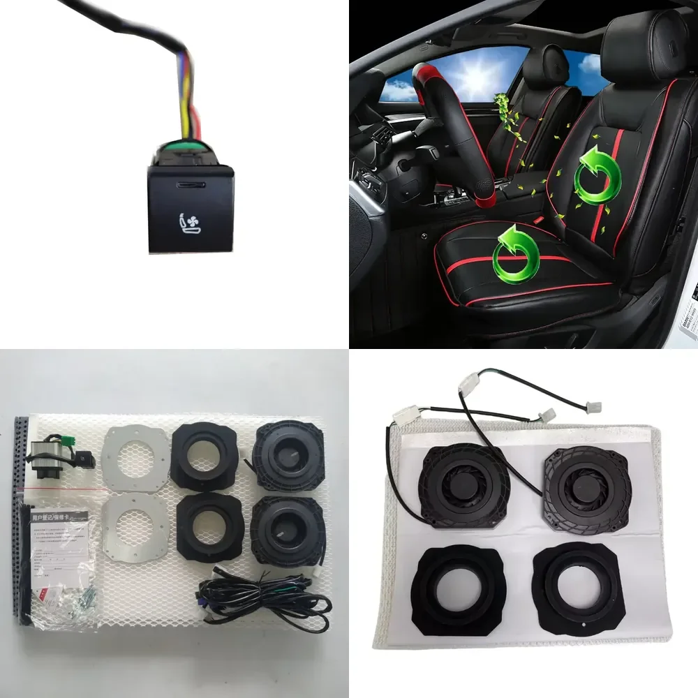 AP01 Leather Waterproof CE Certified Car Seat Cushion with Suction Fan Ventilation System Custom Size Special Switch