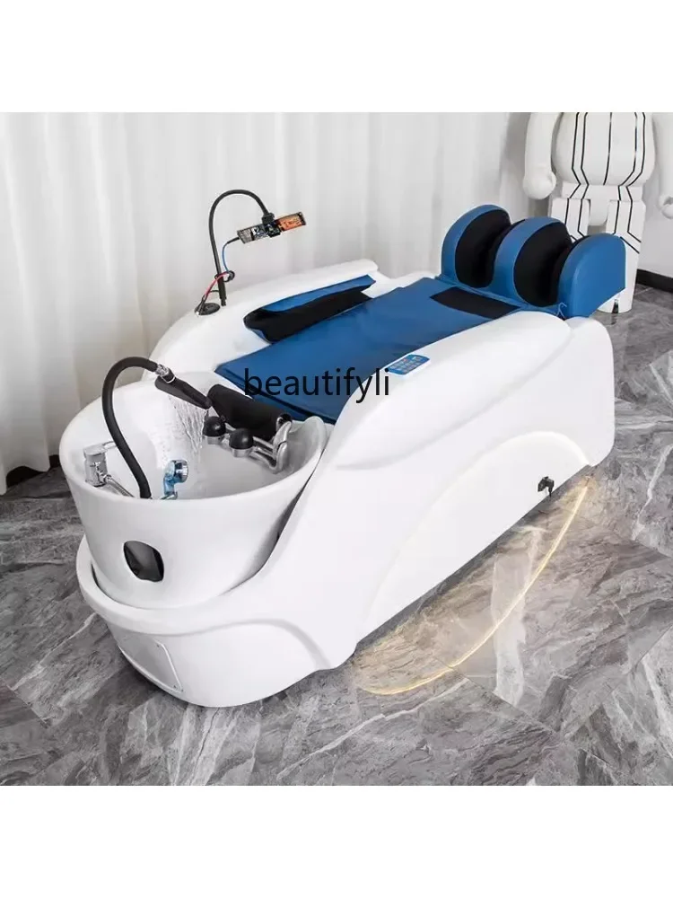 High-End Automatic Intelligent Electric Massage Shampoo Bed Barber Shop Hair Salon Beauty Hair Head Treatment Fumigation