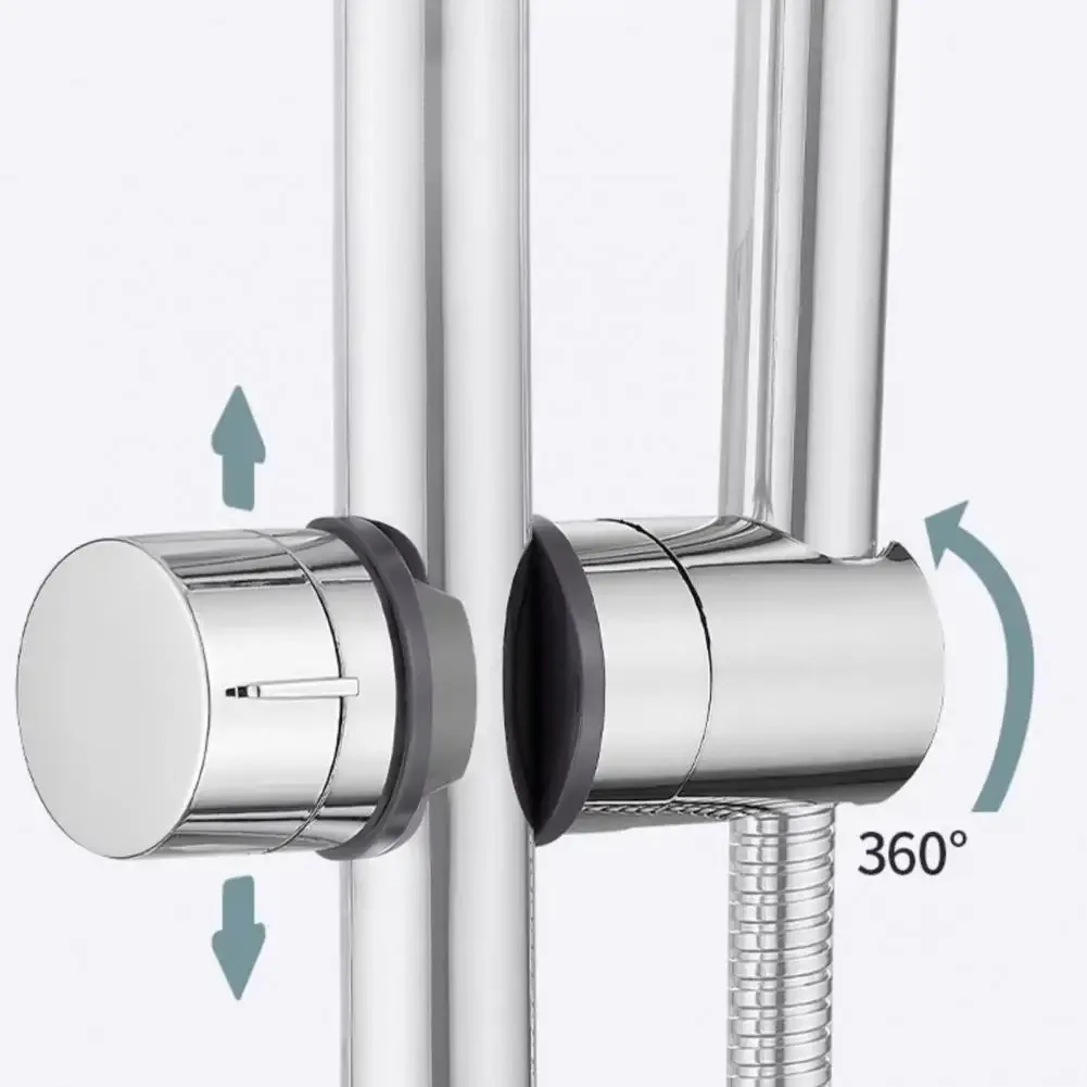 Replacement Hand Shower Bracket for Slide Bar 18-25MM Adjustable Rail Shower Head Holder Replacement 360 Rotation Sprayer Holder