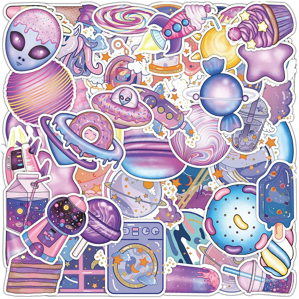 10/30/50pcs Cute Cartoon Dream Universe Aesthetic Stickers Decals Laptop Luggage Phone Notebook Diary Graffiti Sticker Kid Toy