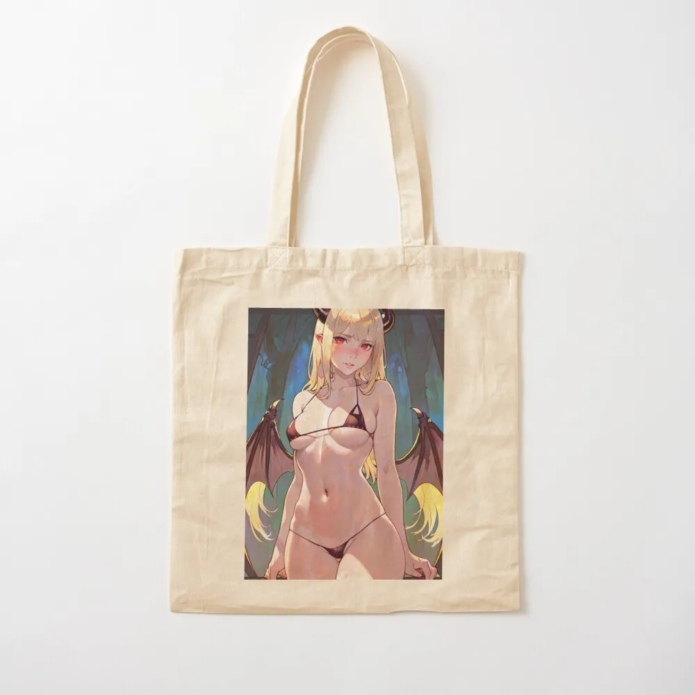 خجولة شيطان فتاة حمل حقيبة أكياس دي التسوق قماش حمل حقيبة حمل أكياس عربة التسوق