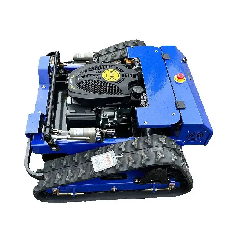 

Новая беспроводная газонокосилка с дистанционным управлением и регулируемой скоростью скашивания на гусеничном ходу