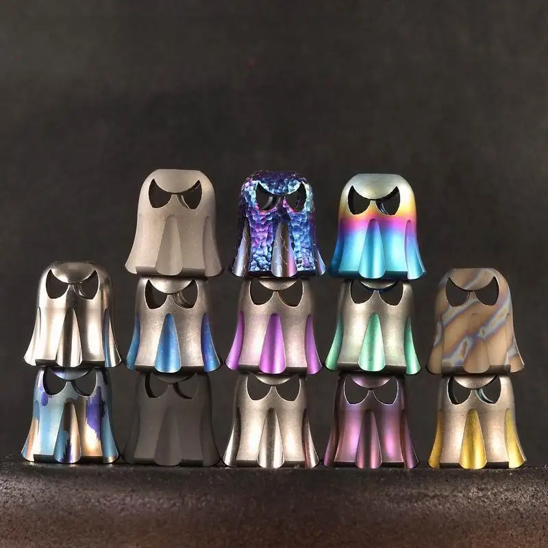 

Цельный титановый нож-призрак, ремешок из бисера, ожерелье из паракорда, кулон, браслет из бисера Edc